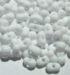 25 grams of 3x7mm Matte White Farfalle Seed Beads